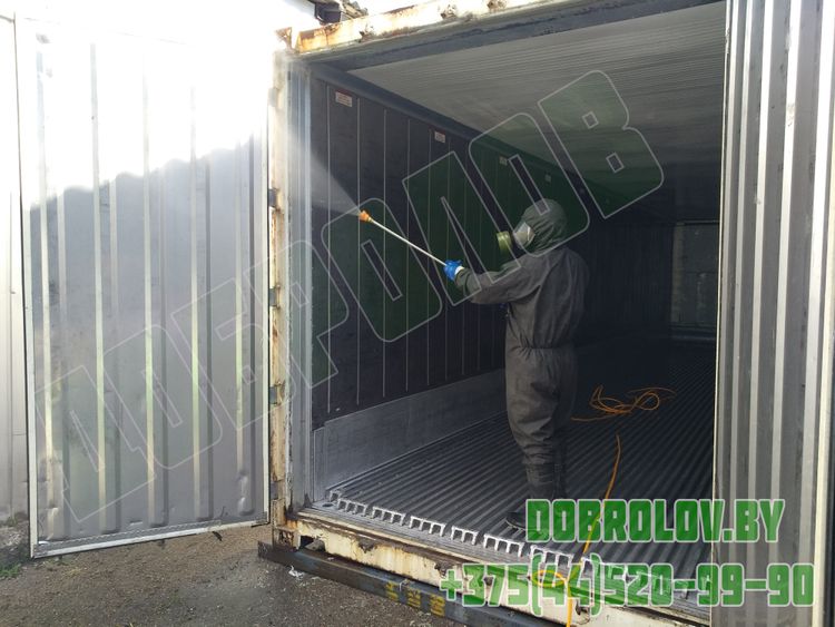 Санитарная обработка грузового автотранспорта