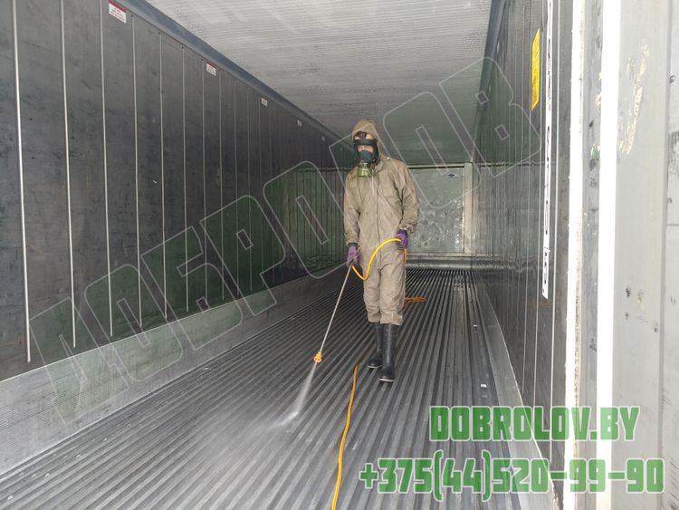 Дезинфекция подкарантинного грузового транспорта